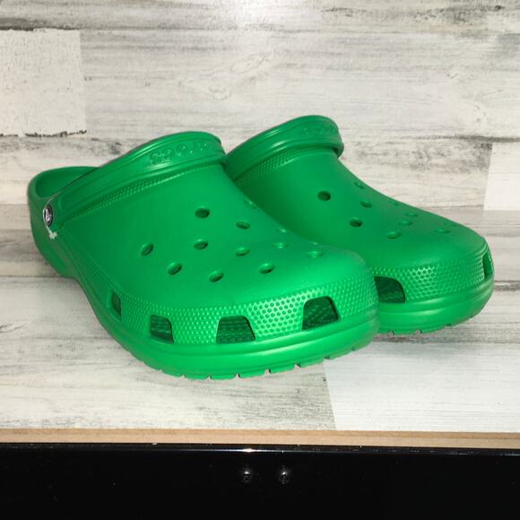 Crocs Classic Clog Shoe Mens 17 Green Classic Comfort Gorpcore Big Feet Tall Boy - Picture 2 of 10